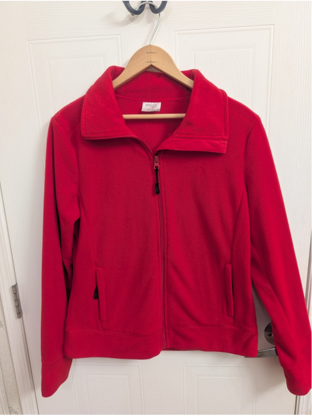 Women's Danskin Now Red Fleece Zip-Up Jacket Size M (8-10)